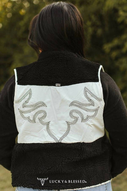 Lucky & Blessed - Sherpa Western Vest