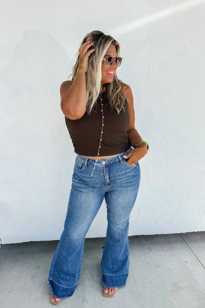 Blakeley - Romi Tummy Control Panel Western Flare Jeans