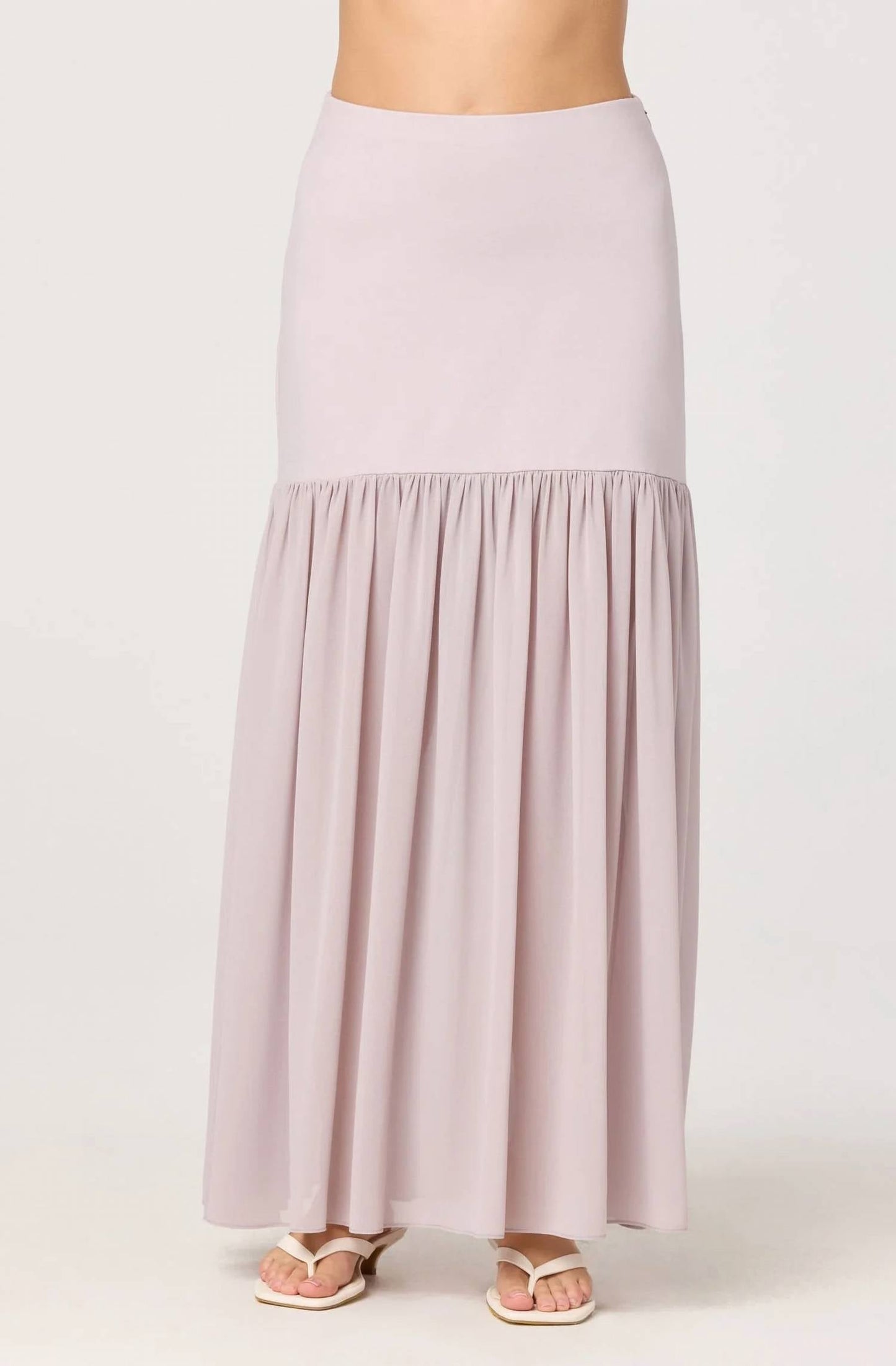 Astr - Aloyse Contrast Gathered Maxi Skirt