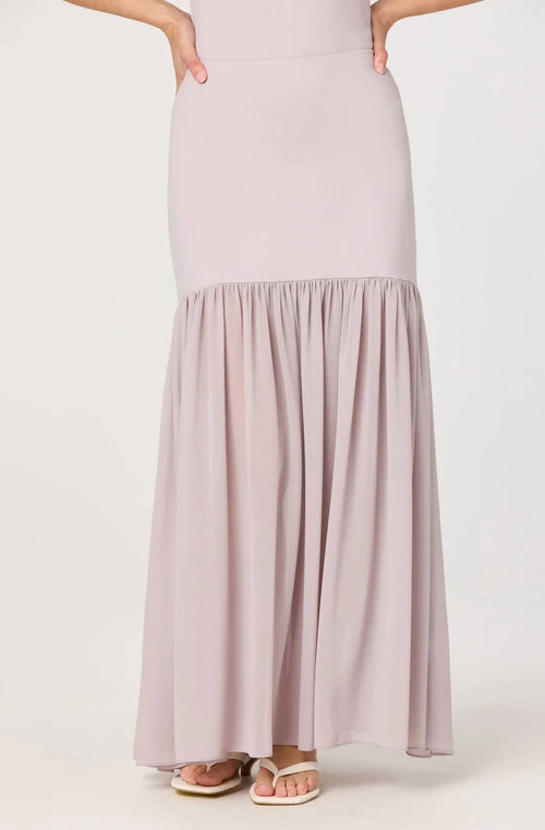 Astr - Aloyse Contrast Gathered Maxi Skirt