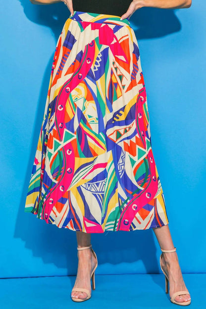 Flying Tomato - Yours & Mine Woven Midi Skirt