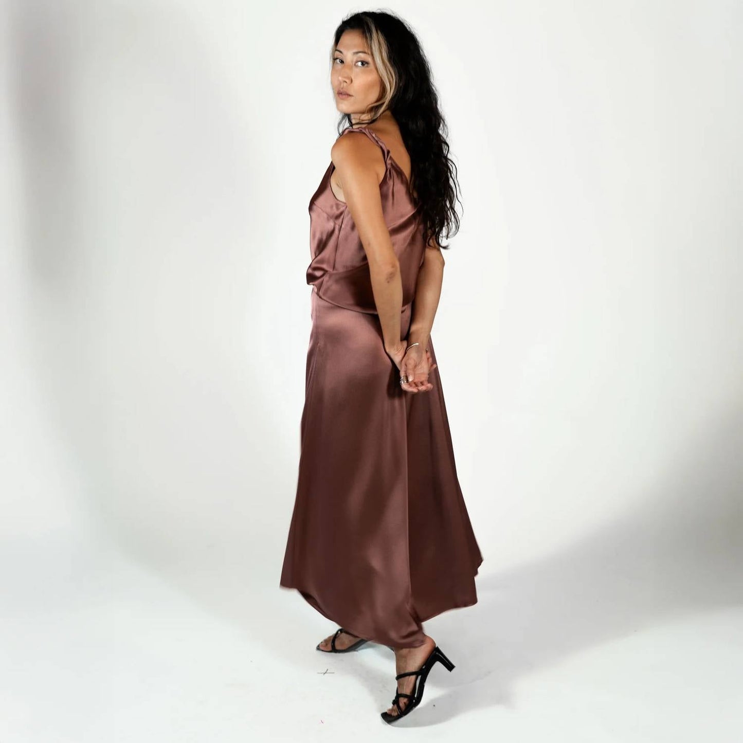 Alysi - Satin Midi Skirt