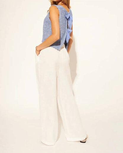 John + Jenn - Martino Tie Back Sleeveless Sweater