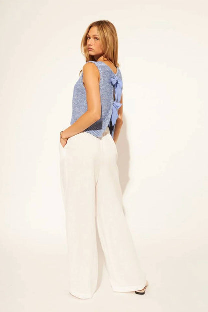 John + Jenn - Martino Tie Back Sleeveless Sweater