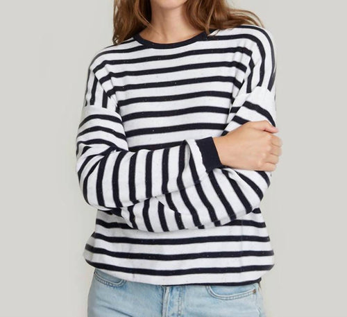 Autumn Cashmere - Baby Sequin Striped Crew Sweater