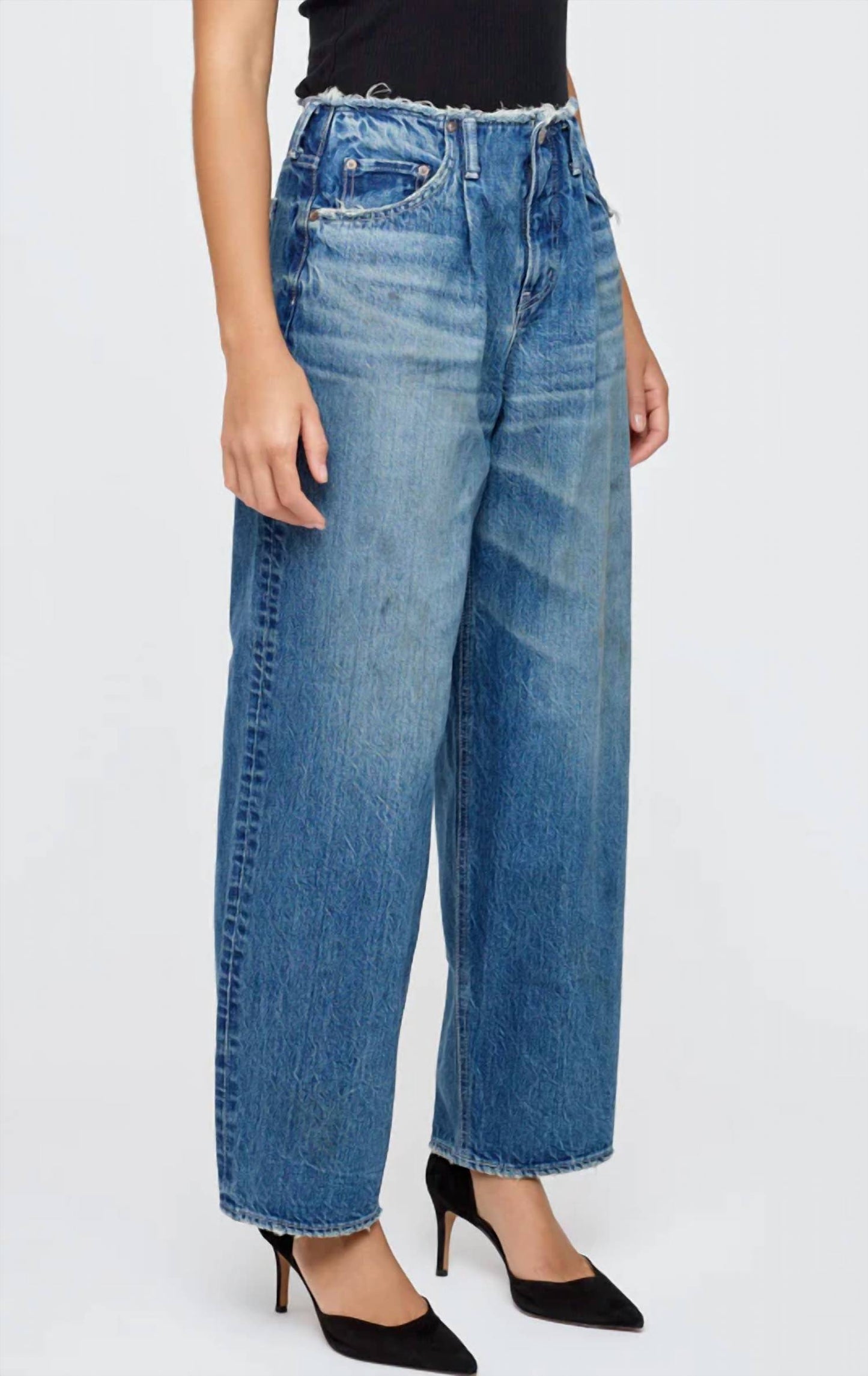 Moussy - Lionspaw No Belt Wide Leg Pants