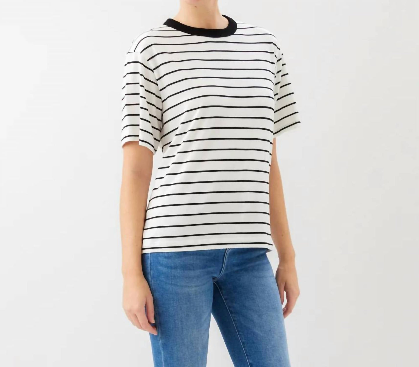 Karen Kane - Stripe Short Sleeve Top - Petite