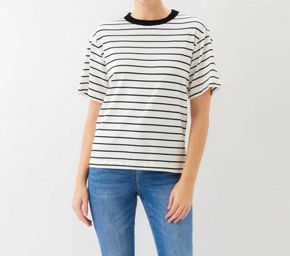 Karen Kane - Stripe Short Sleeve Top - Petite