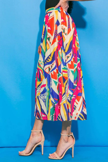 Flying Tomato - Yours & Mine Woven Midi Skirt