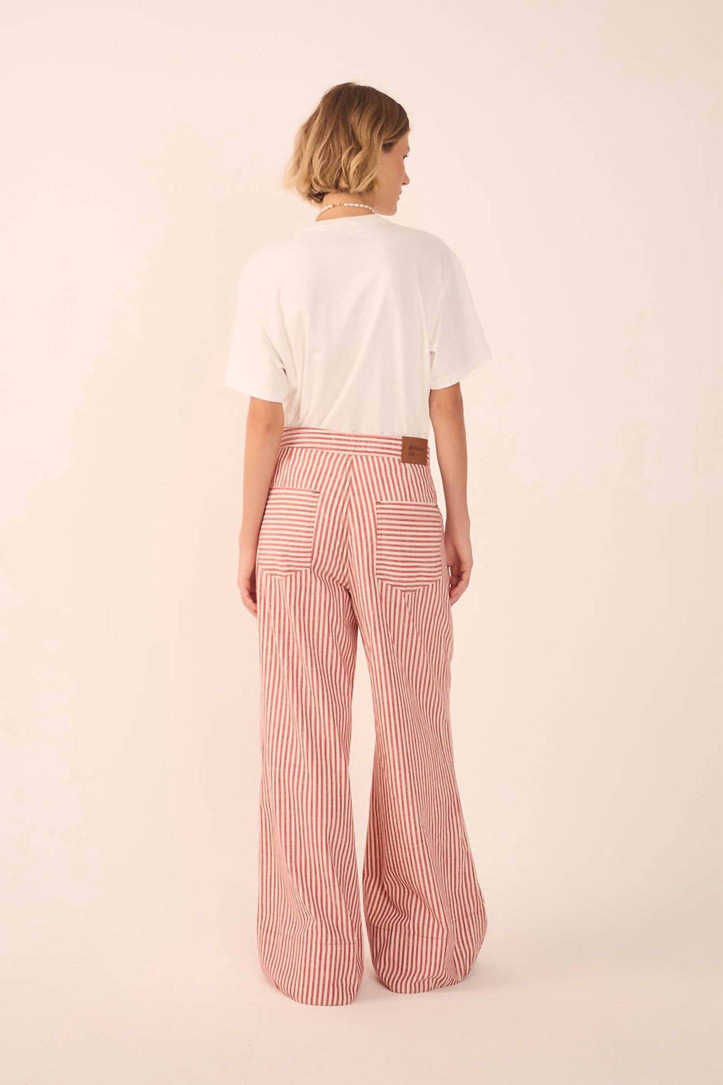 Dress To - Striped Twill Wide Leg Pants