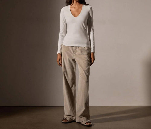 James Perse - Stretch Lotus Deep-v Tee