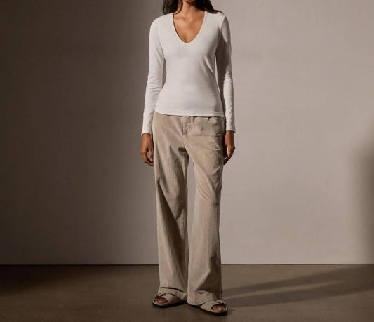 James Perse - Stretch Lotus Deep-v Tee