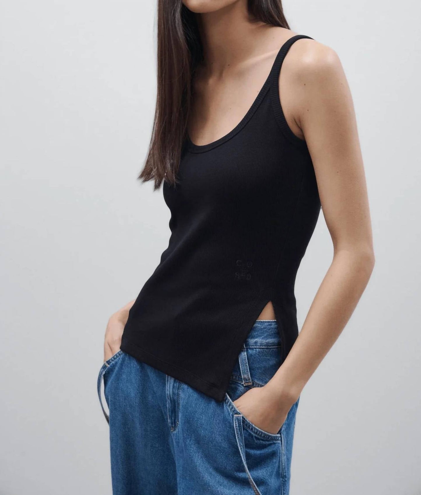 Closed - Tank Top With Slit
