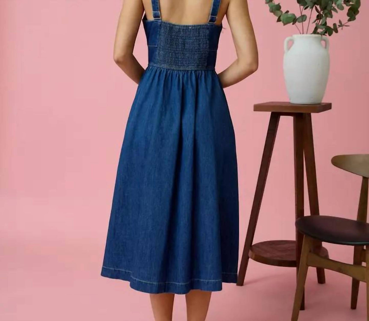 Blu Pepper - Lace Up Sleeveless Midi Dress