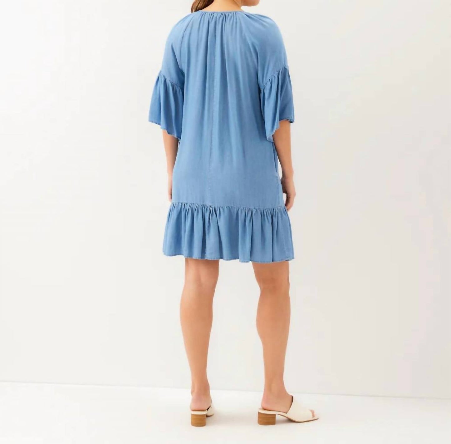Karen Kane - Ruffle Hem Mini Dress - Petite