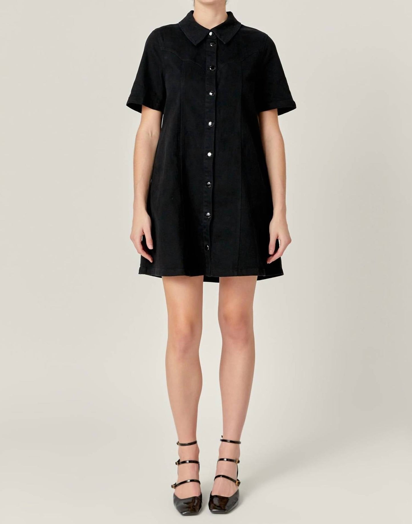 English Factory - Washed Denim Mini Dress
