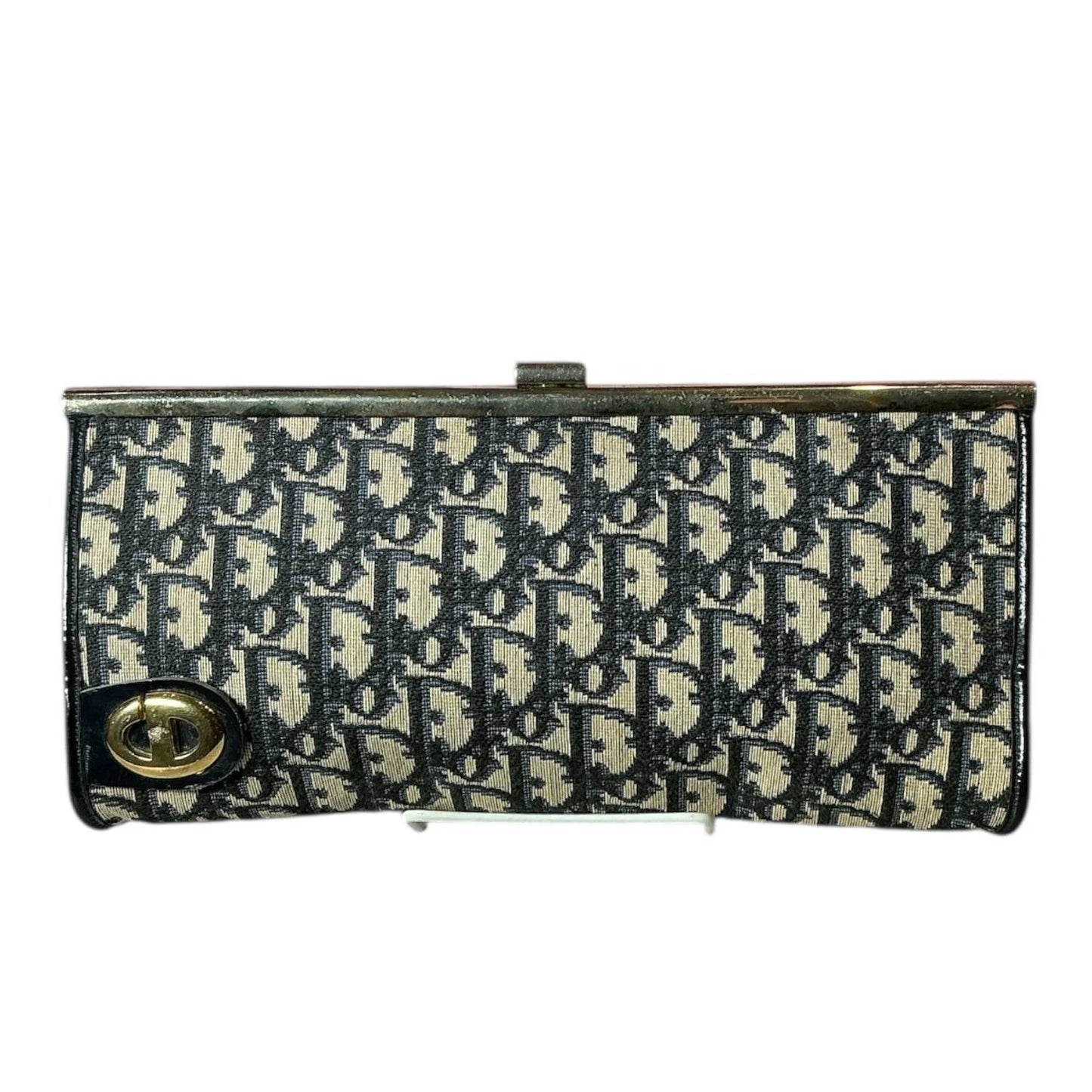 Christian Dior - Women's Vintage 1970s Frame Kisslock Trotter Leather Clutch