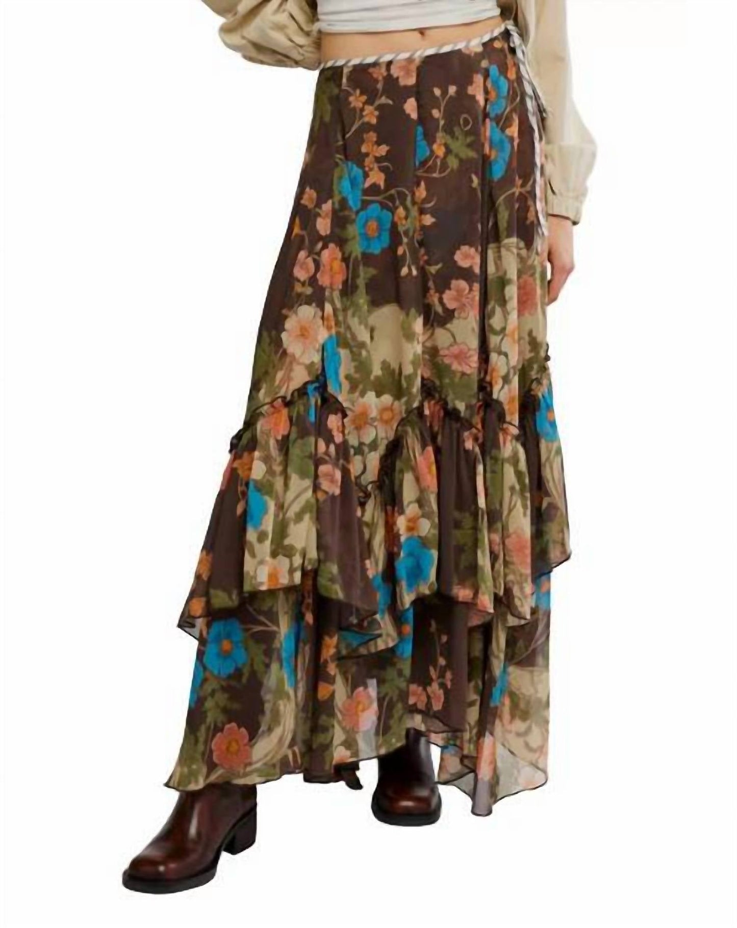 Free People - Palermo Villa Chiffon Maxi Skirt