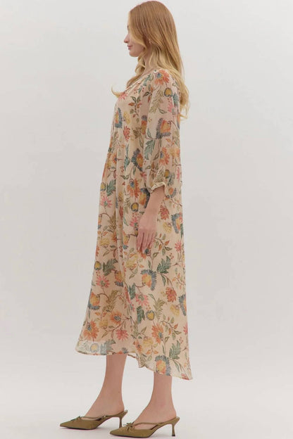 Entro - Blaire Botanical Midi Dress