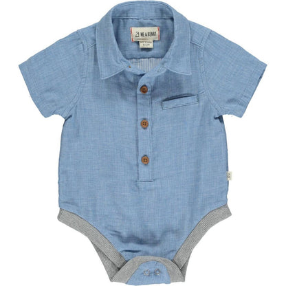 Me & Henry - Boy's Helford Woven Onesie
