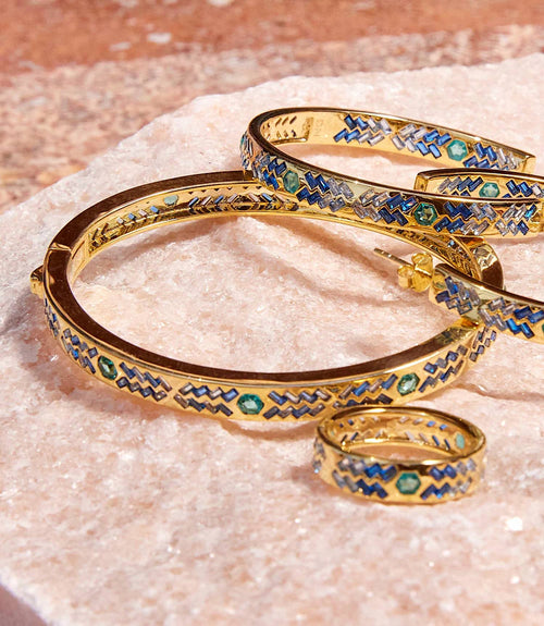Native Gem - Women's Crystal Inlay Bracelet
