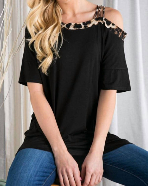Heimish Usa - Cold Shoulder Tee Top