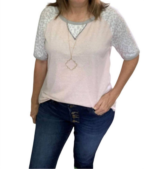 Bibi - Women's Animal Print Sleeve Top