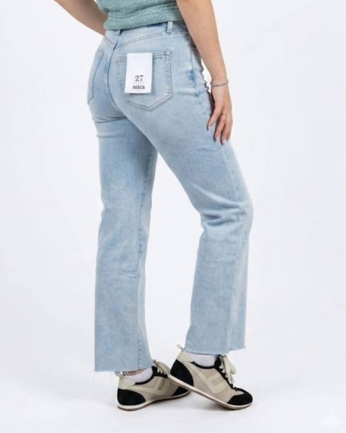 Mica Denim - SUPER HIGH RAW HEM ANKLE STRAIGHT JEAN