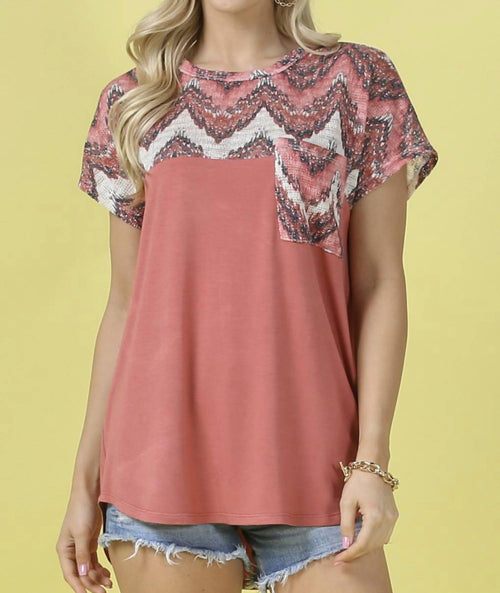 Avery Apparel - Shirly Printed Tee Top