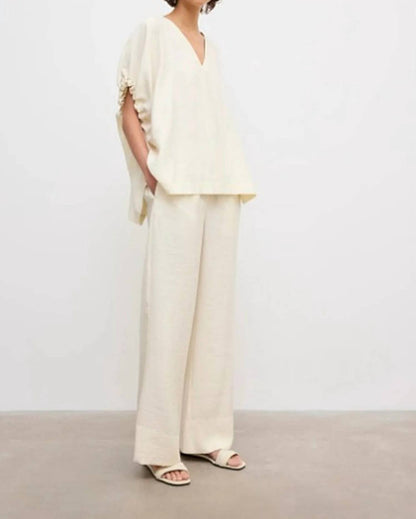 House Of Dagmar - Rouched V-neck Top