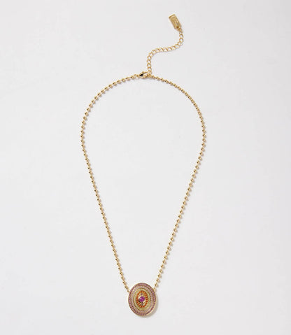 Native Gem - Women's Gemstone Disc Necklace