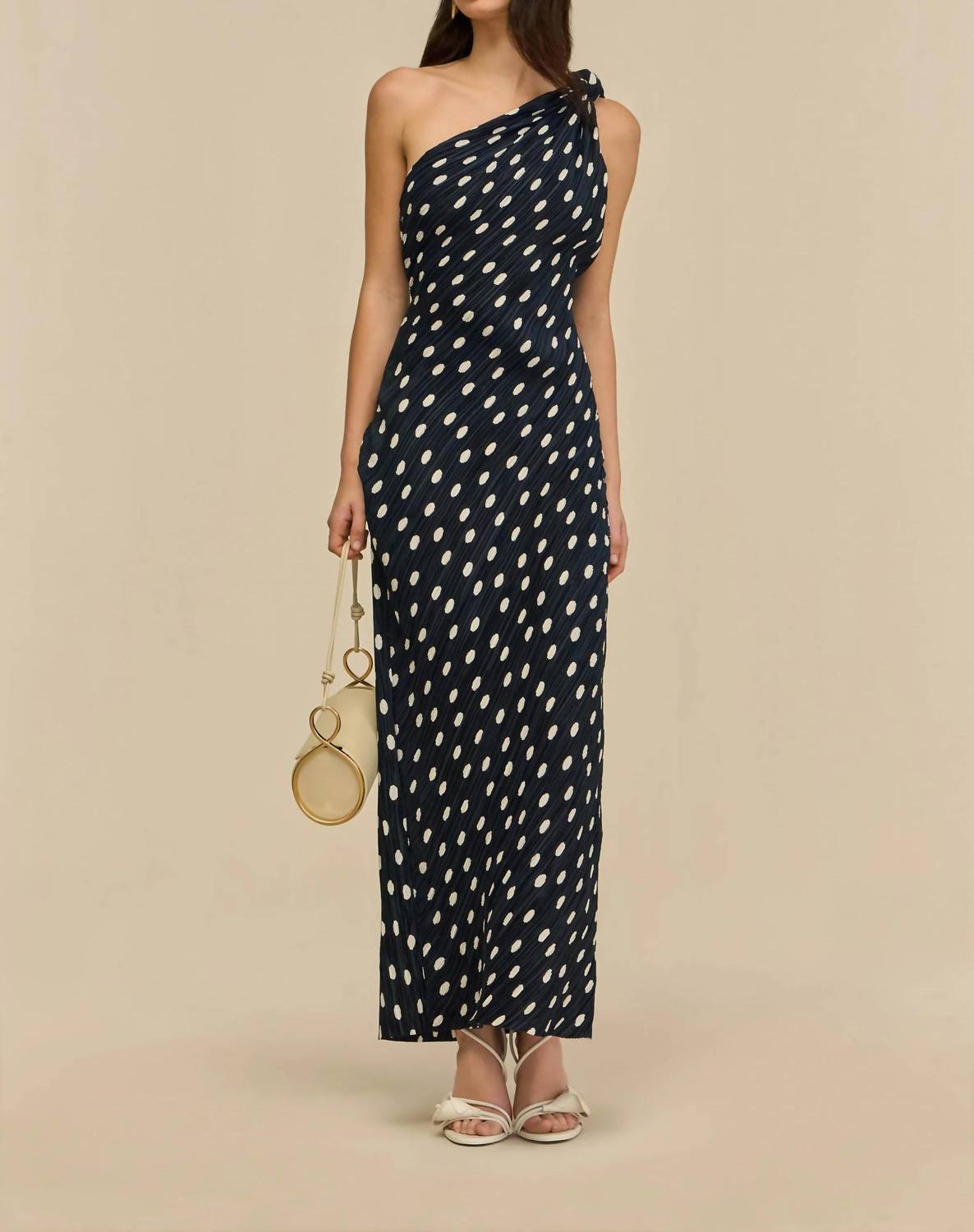 Cult Gaia - Dotted One Shoulder Maxi Dress