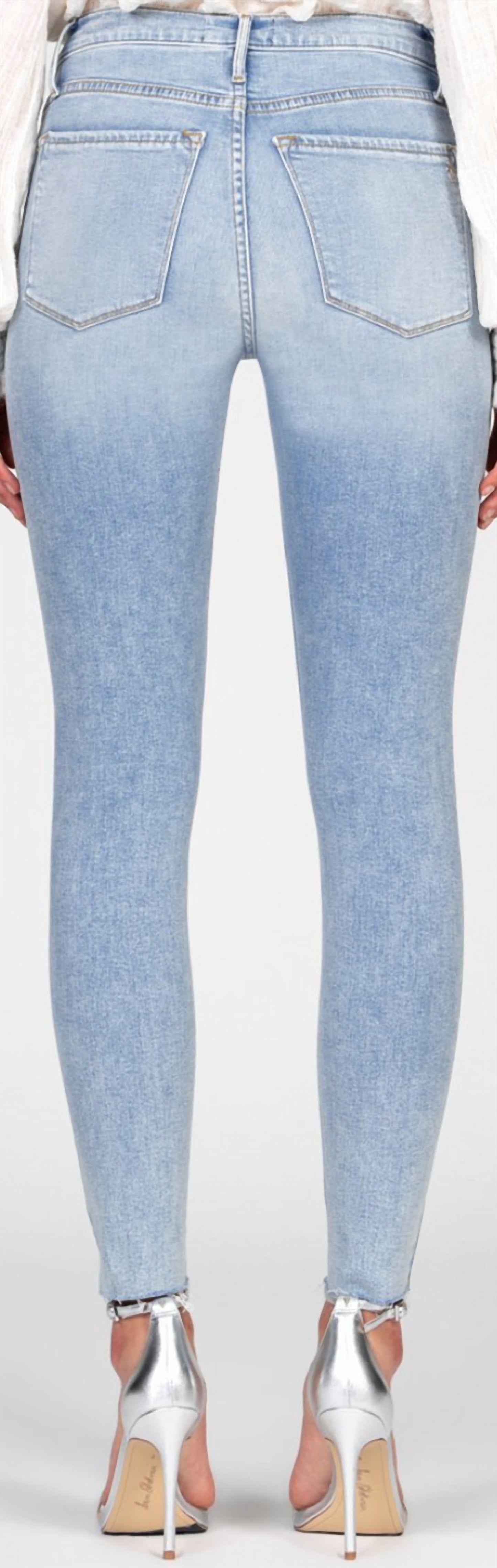 Carman High Rise Fray Denim