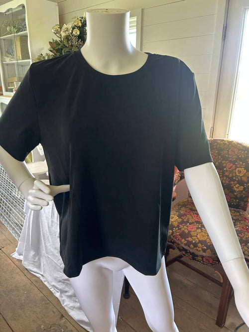 Elle Grey - Women's High Low Short Sleeve Top