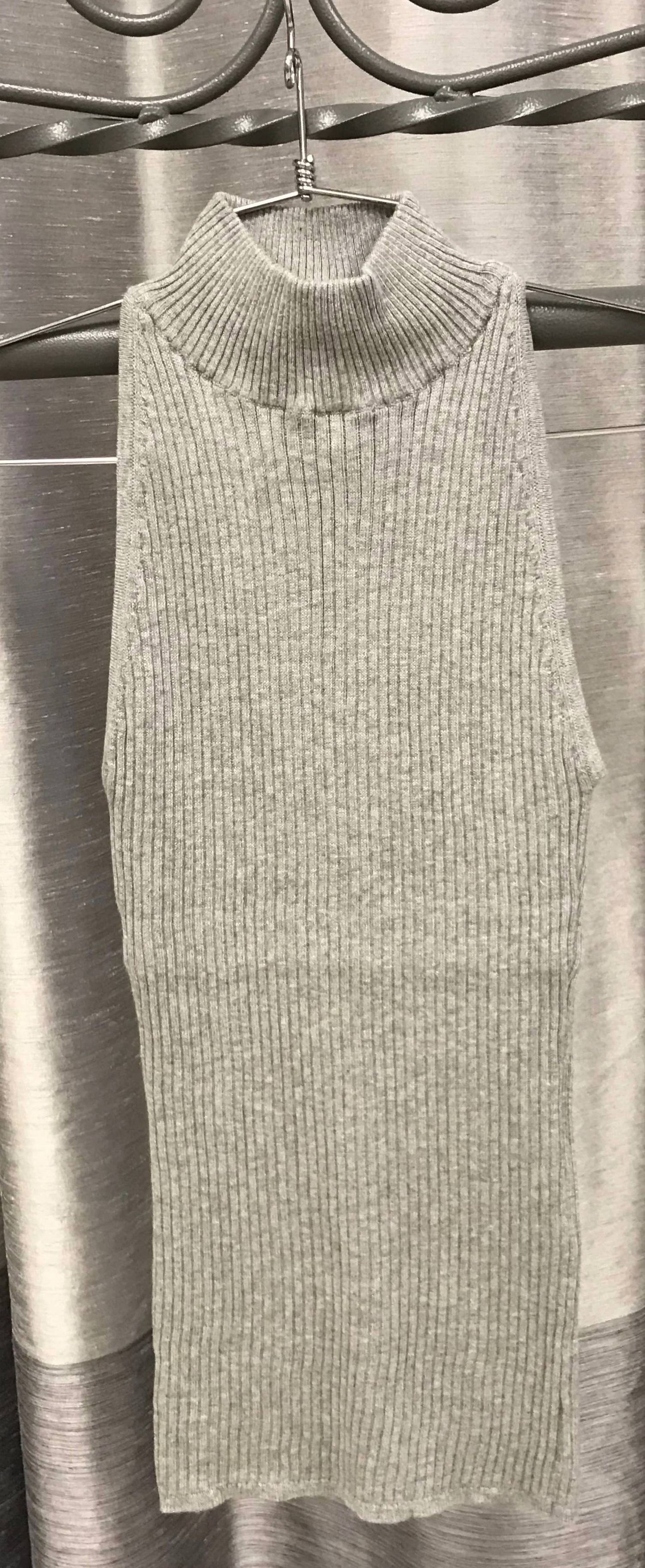 Autumn Cashmere - Women's Rib Mock Neck Halter Sweater