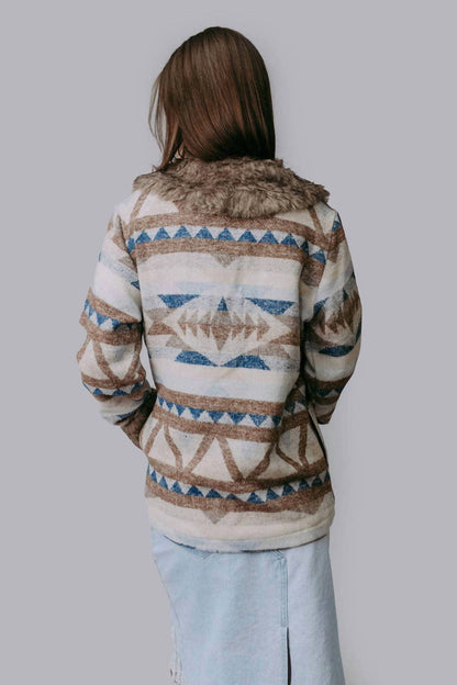 Merigold Kiss - Belle Of The West Southwest-inspired Fur-trimmed Western Coat