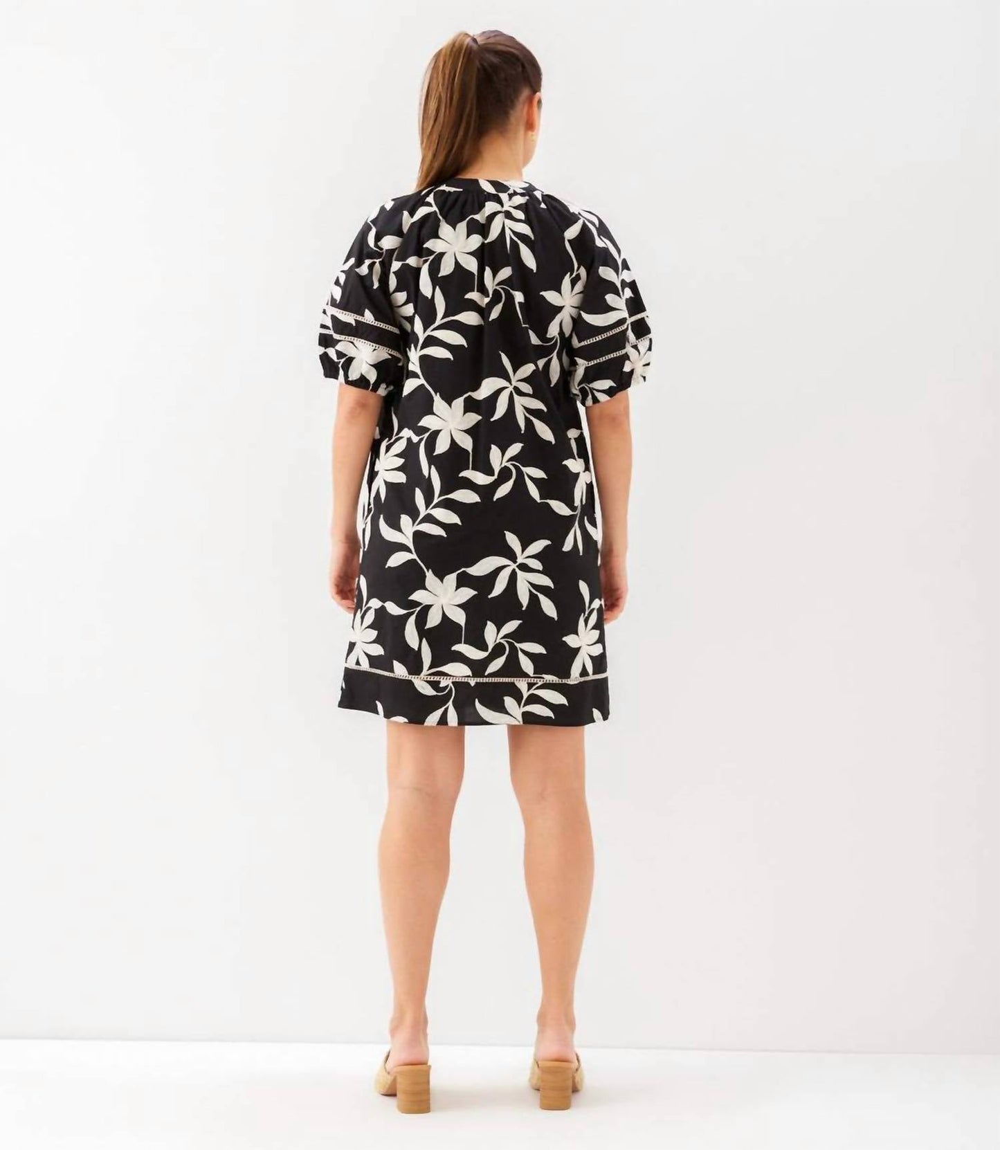 Karen Kane - Puff Sleeve Tassel Dress - Petite