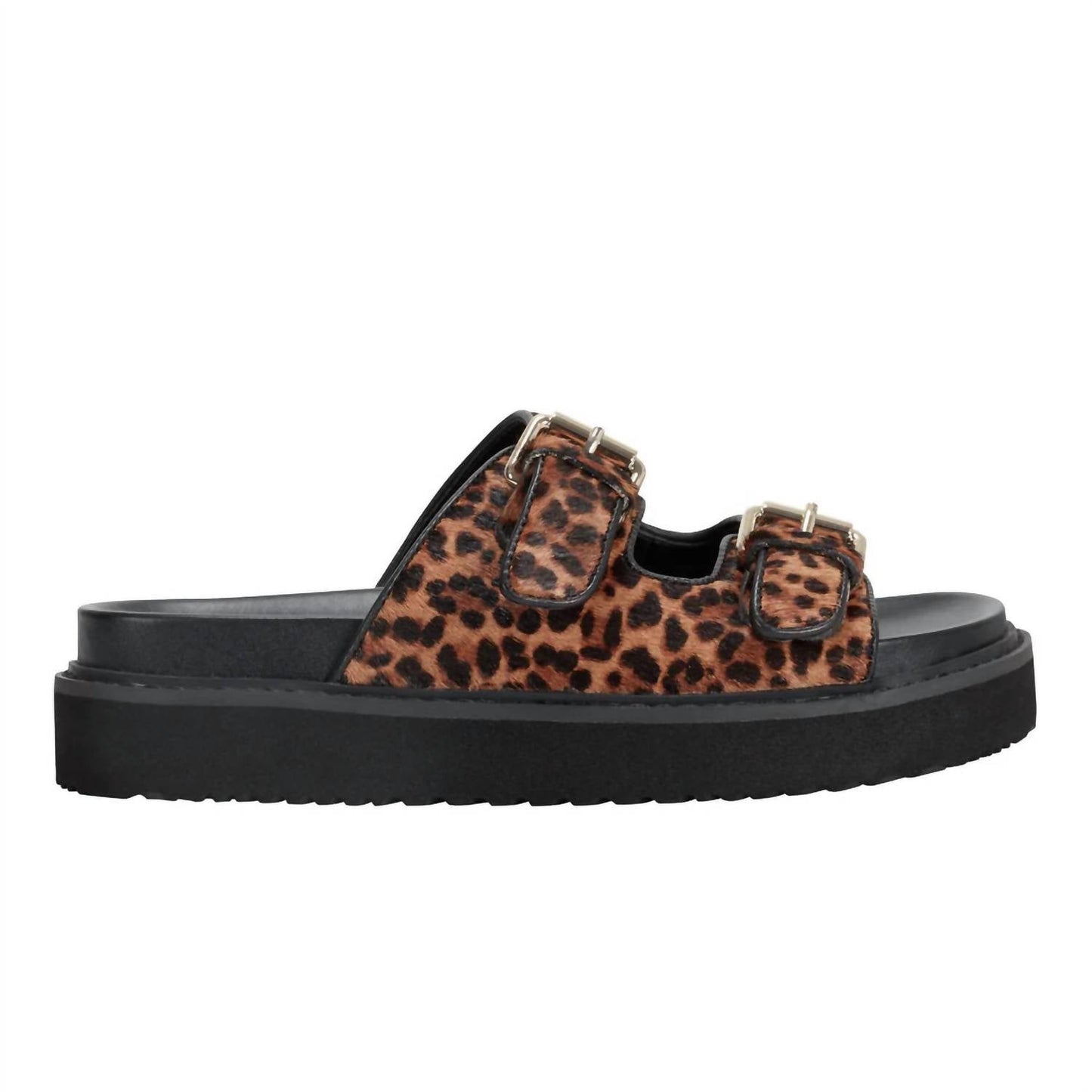Marc Fisher - Women's Agustaly Calf Hair Dual-buckle Slide Sandals