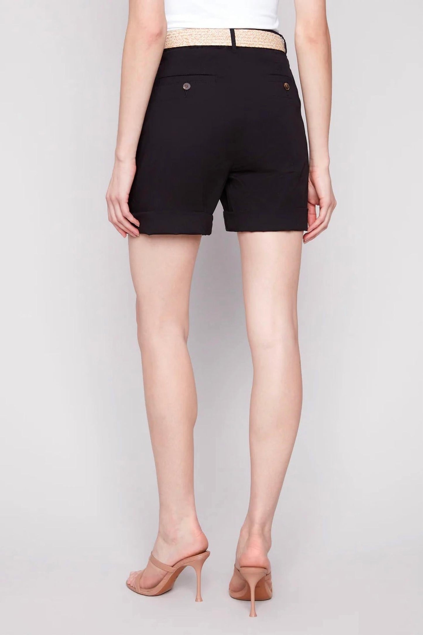 Charlie B - Cuff Shorts W/belt