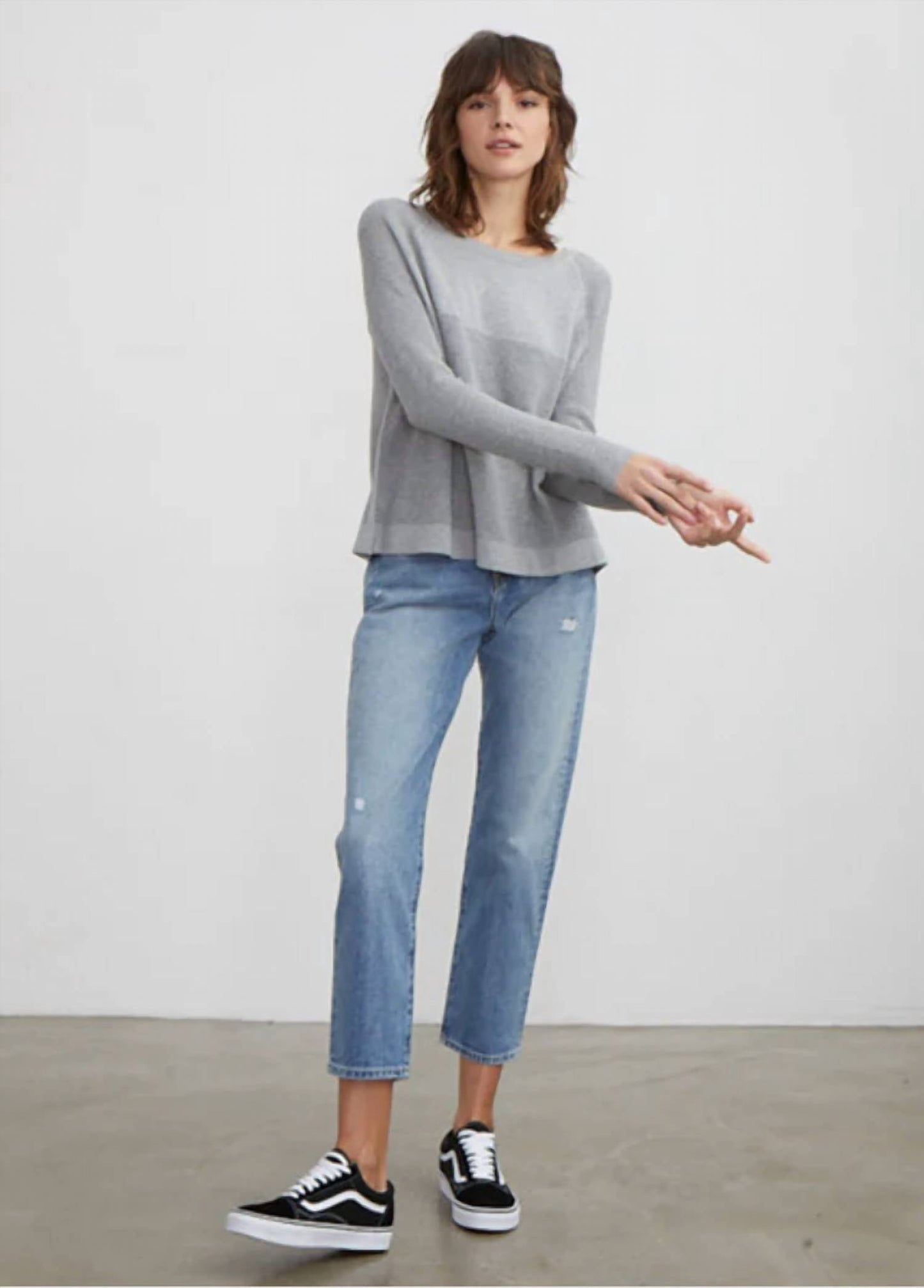 Autumn Cashmere - Flared Thermal Crew Sweater