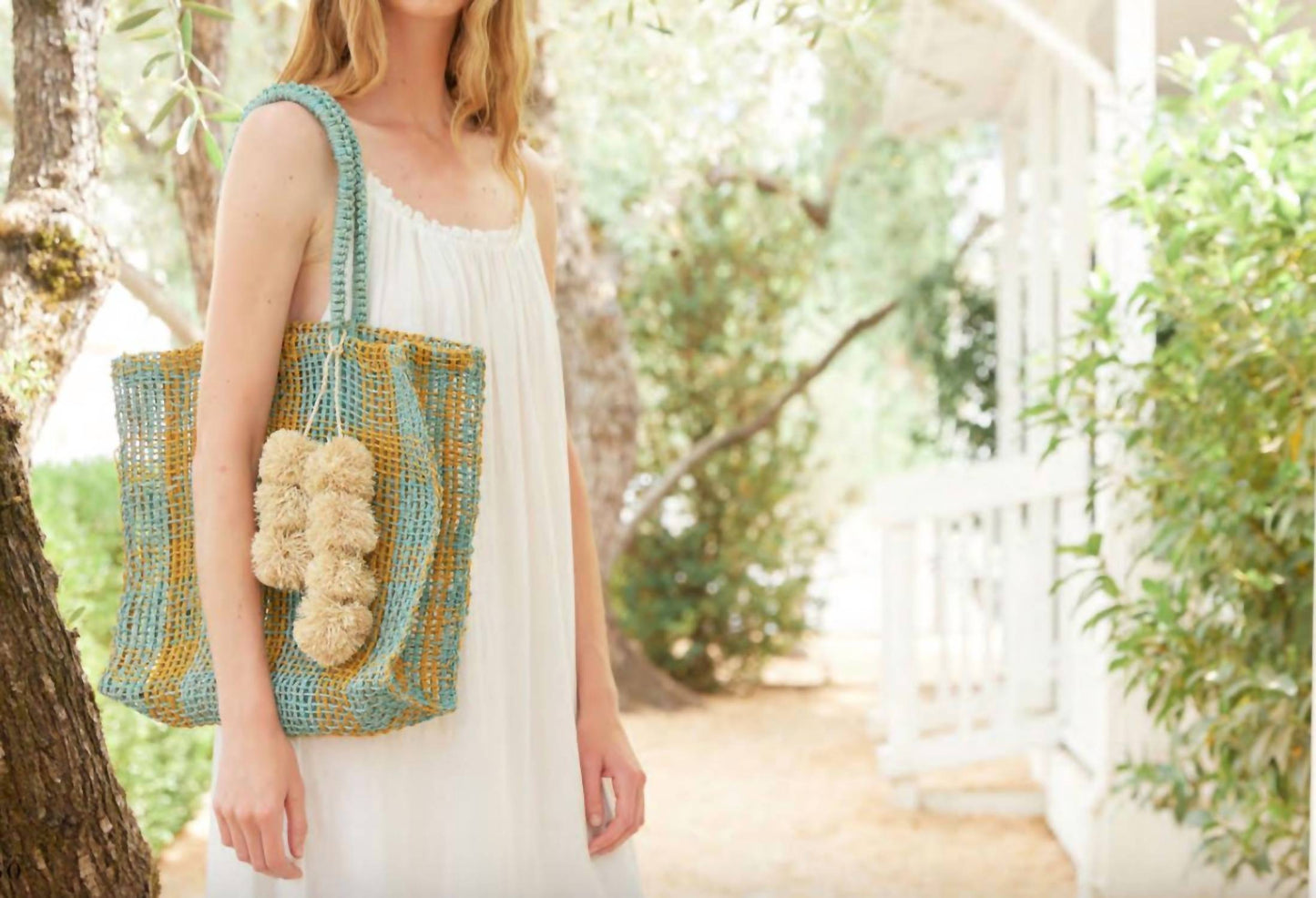 Kayu - Olive Straw Tote Bag