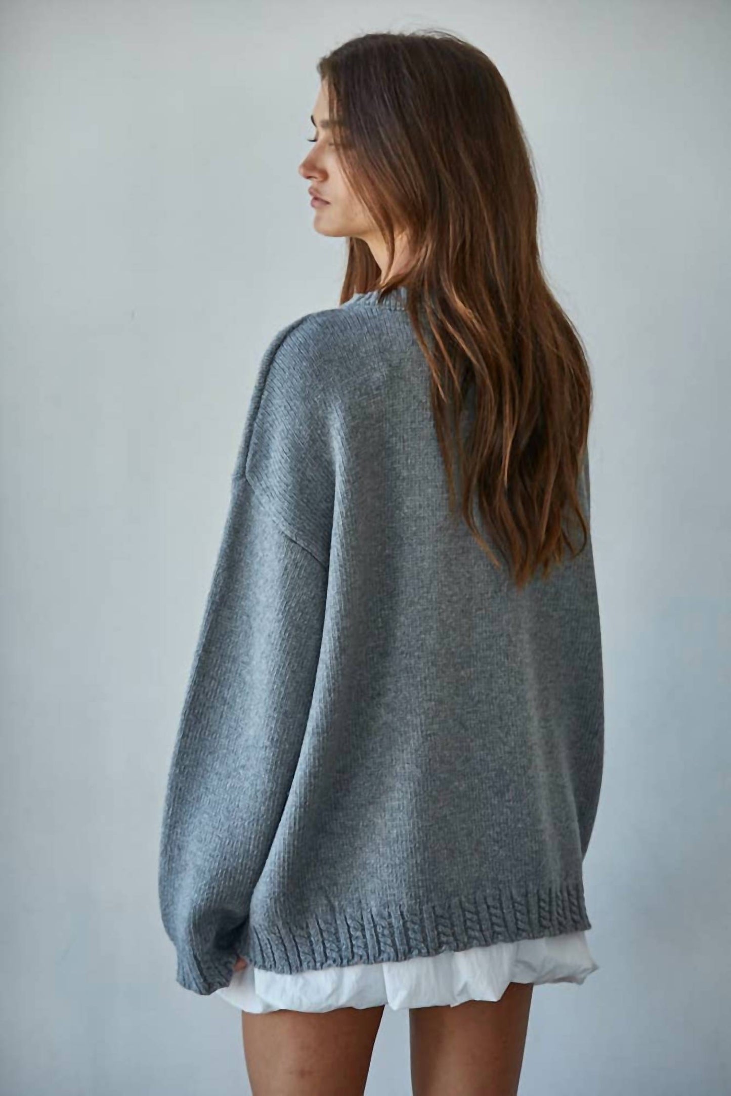 By Together - Forevermore Hand-embroidered Letters Knit Sweater