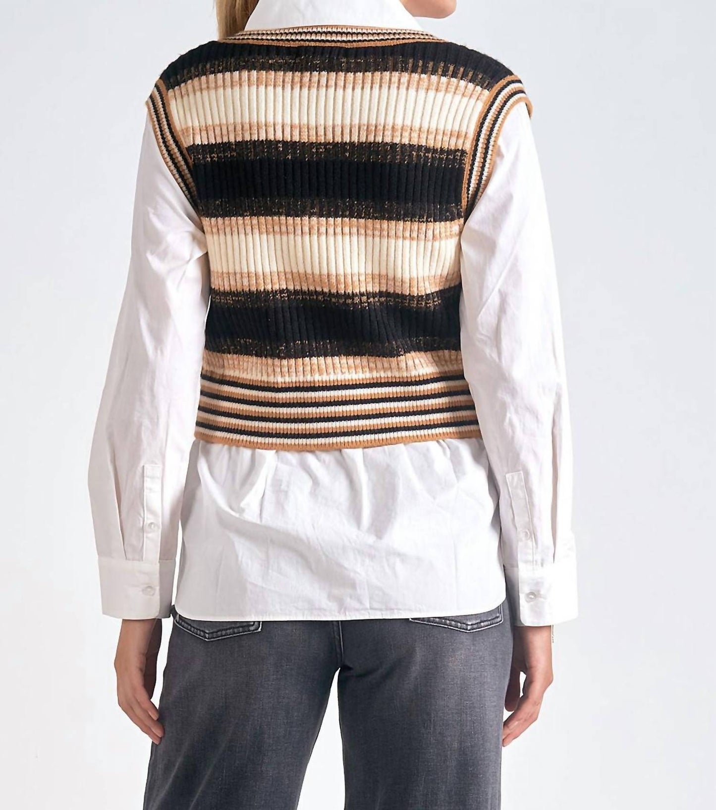 Elan - Sweater Vest Blouse