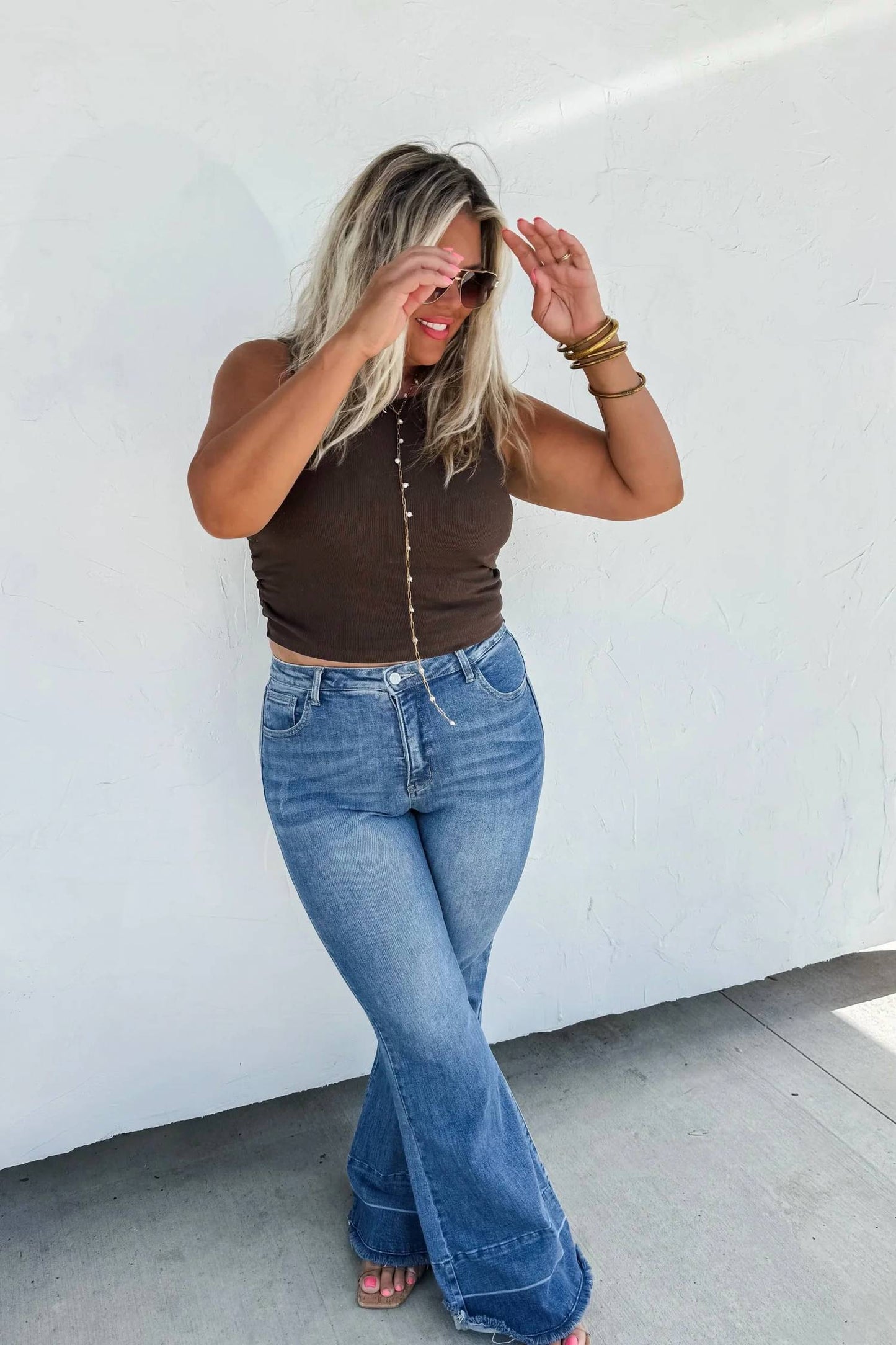 Blakeley - Romi Tummy Control Panel Western Flare Jeans