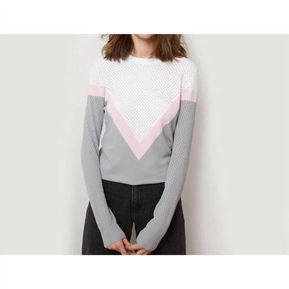 Autumn Cashmere - Mesh Color Block Yoke Sweater