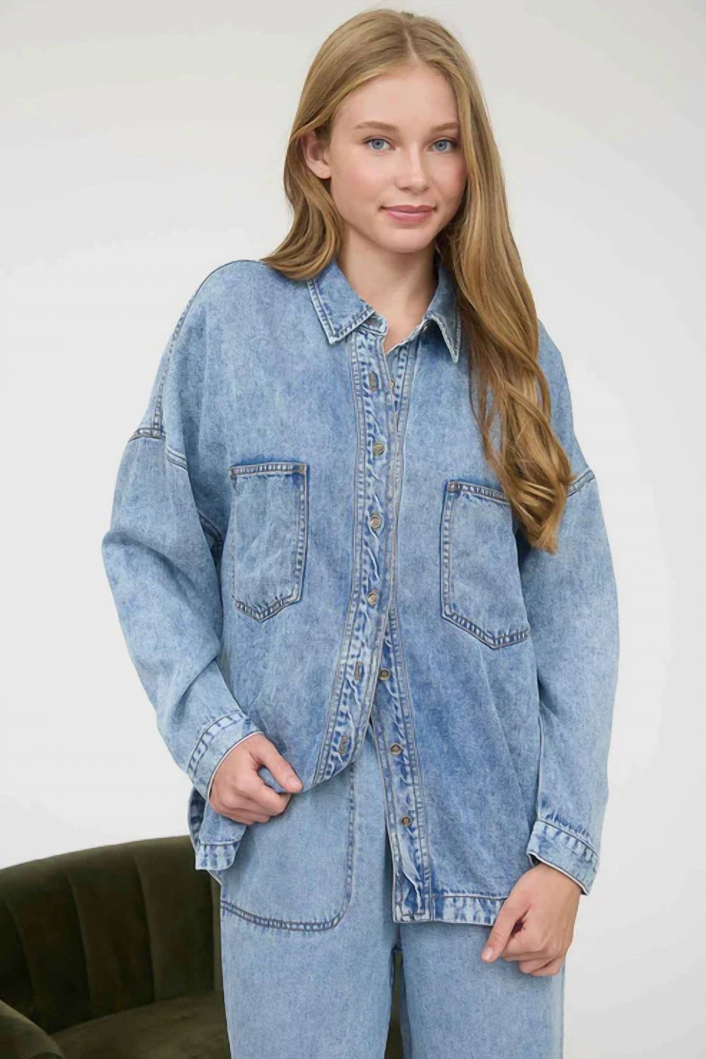 Blu Pepper - Button Down Long Sleeve Shirt