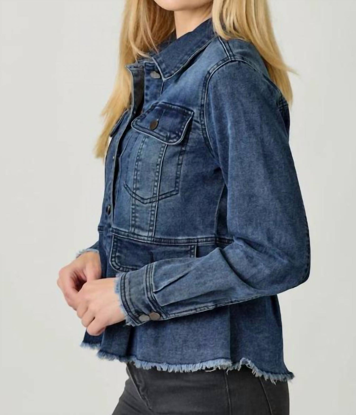 Mystree - Peplum Jean Jacket