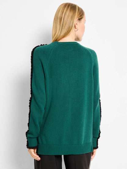 Nic + Zoe - Ruffled Down Sweater