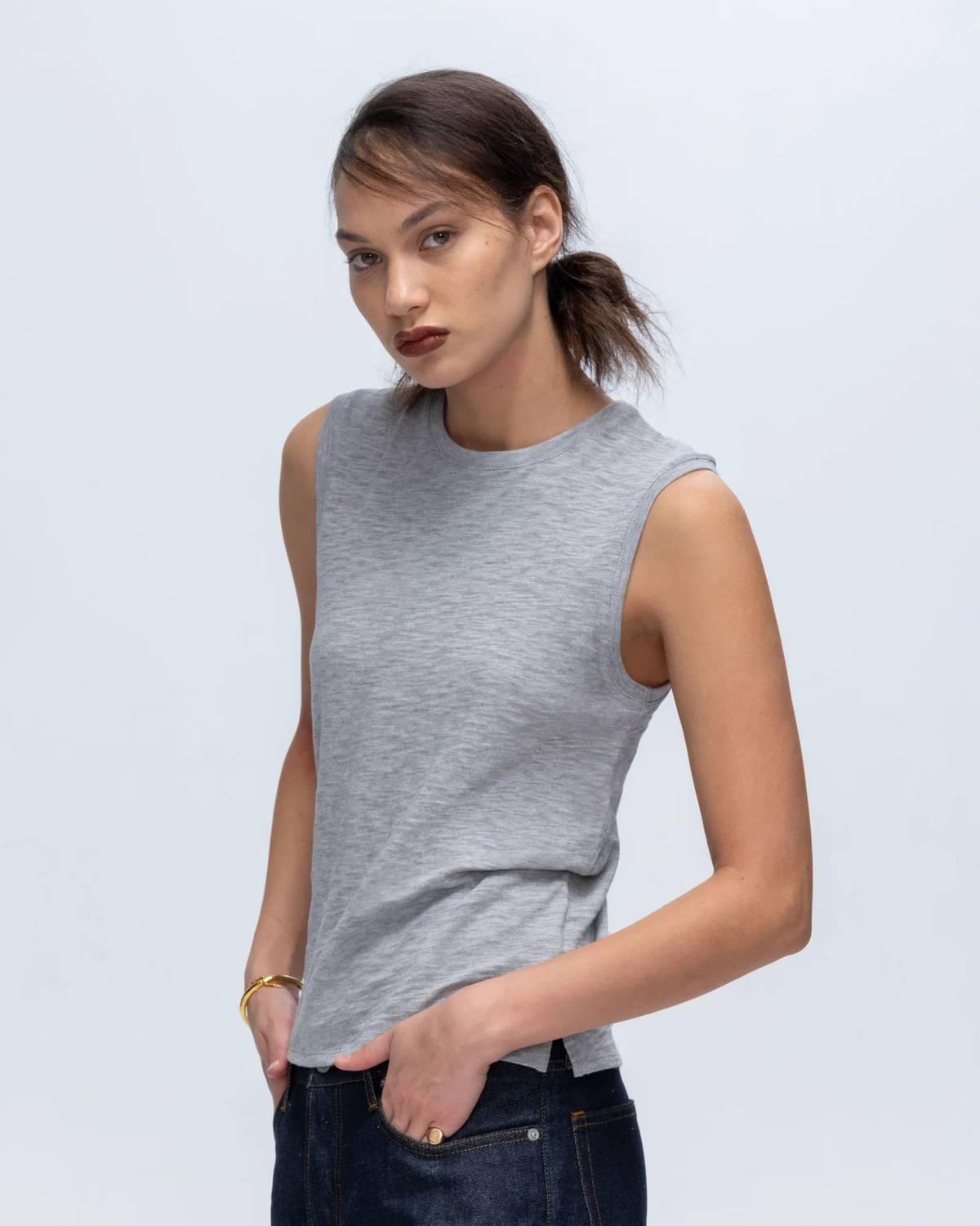 Atm - Slub Jersey Sleeveless Schoolboy Tee