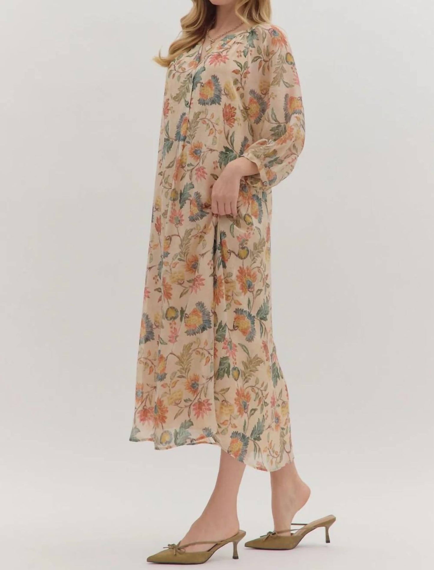 Entro - Blaire Botanical Midi Dress
